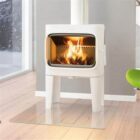Jotul F305 white enamel on long legs